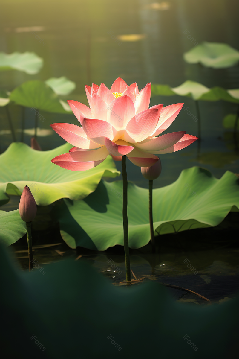 夏天池塘盛开的莲花实拍摄影图,高清,摄影图,摄影图片,图片大全,摄影图免费下载